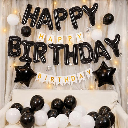CANREVEL Happy Birthday Banner Decorations + Sign Balloons, - Image 4