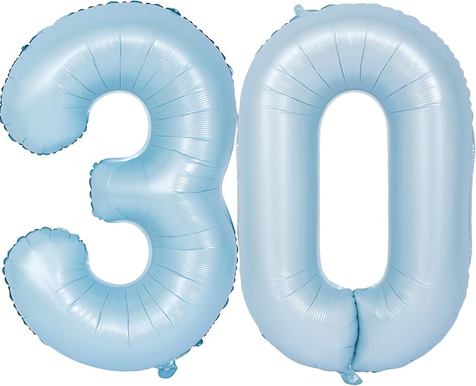 40 In Matte Blue Number Balloons Helium Foil Mylar Balloon Party Digital 30 | by Exquisitehighqualitypartydecorationstomeetyoureveryneed%EF%BC%81