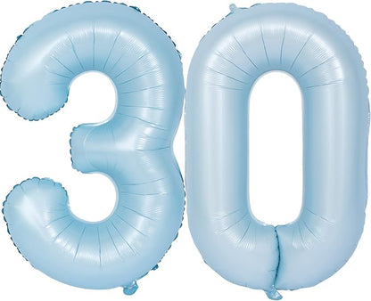 40 In Matte Blue Number Balloons Helium Foil Mylar Balloon Party Digital 30 | by Exquisitehighqualitypartydecorationstomeetyoureveryneed%EF%BC%81