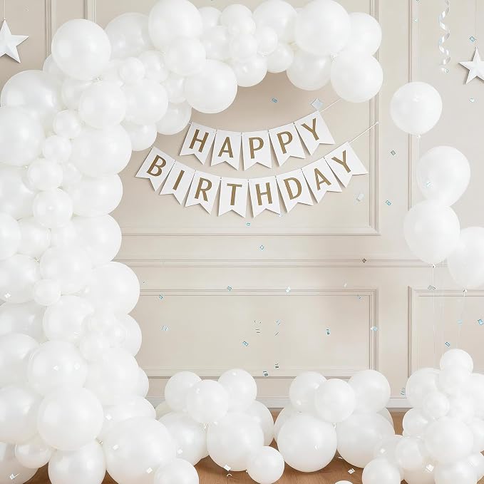 LOLStar White Balloons, 12 inch, Latex Round | Birthday, Engagement, Baby Shower - Image 9