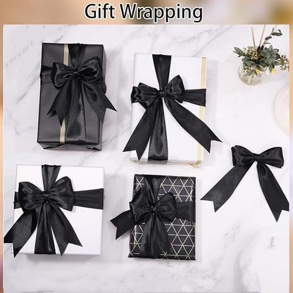 woric Black Satin Ribbon 1 1/2 inch 60 Yards - Image 3