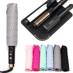 ANGENIL Large Heat Resistant Silicone Mat Sleeve Pad for Hair Straightener Curling Irons Styling Tools, Titanium Ceramic Flat Iron Mat Travel Anti Scald and Heat Resistant Pad, Max-Size 11.02" x 7.9"