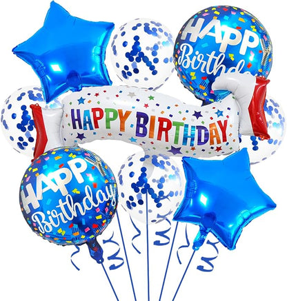 Birthday Decoration Set Colorful Happy Birthday Banner Balloon by OSAMUHA