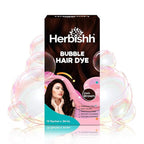 Herbishh Bubble Foam Hair Dye Shampoo, 3 in 1 Dye for 100% Grey Coverage, Permanent Hair Coloring for Men & Women, Long-lasting & Travel-friendly, Ammonia-free, 10 Sachet x 24 ml (Dark Brown)