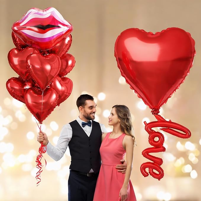 32 Inch Large Red Heart Balloons - Image 7