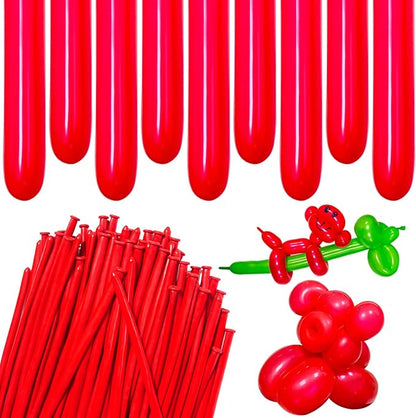 Red Long Balloons Premium 260 Twisting Balloons Animals Magic by ZBYDNG