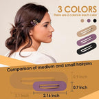 Small Flat Hair Clips for Women Lay Down Clips for Thin Hair Accessories 2.16 Inch 6pack