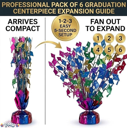 PMU 7 Pcs Multicolor Graduation Balloon Weights, Graduation Centerpieces - Image 6