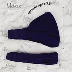 Motique Accessories Purple Wide Cotton Head Band Solid Boho Yoga Style Soft Hairband for Women