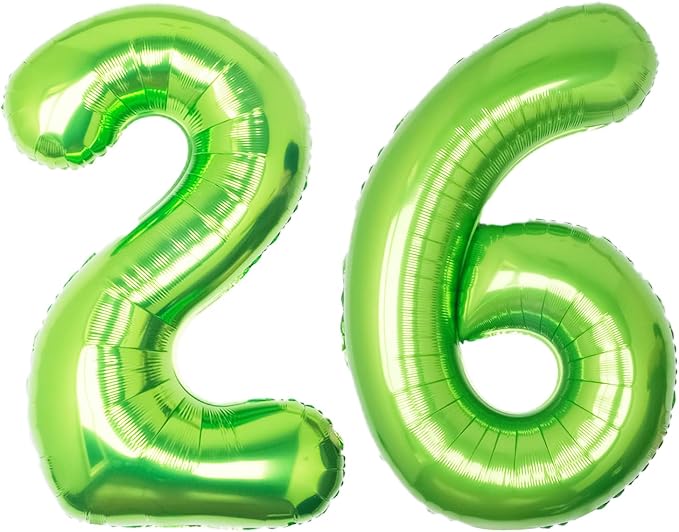 40 Inch Green Number 26 Balloon Lime Big Large Helium Number 0-9 | Giant by SULALABOO