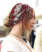 Extra Wide Headbands for Women Large Turban Headband Non Slip Boho Elastic Hairband Hair Twisted Knot Head Bands Accessories