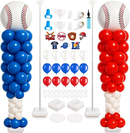 Gejoy 2 Sets Baseball Balloon Column Stand Kit by Gejoy