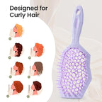 AIMIKE Glacier Detangling Brush, Pain-Free Detangler Brush for Curly Hair Wet & Dry Use, Glide Through Tangles with Ease, Vented Hairbrush for Women's 2c to 4c Curls, Purple