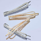 Kitsch Rhinestone Silver and Gold Hair Accessories for Women, Stylish Hair Gems | Decorative Bobby Pins for Weddings, Party, Prom, Events or Everyday Look | Ideal Gifts for Women - Set of 4