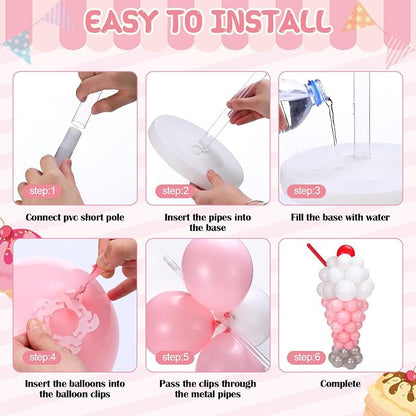 2 Set Ice Cream Balloon Column Stand Kit - Image 2