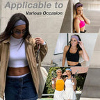 4pcs Headbands for Women Stripedr Non Slip Wraps Elastic Stretchy Fashion Bandanas Workout Yoga Running Hair