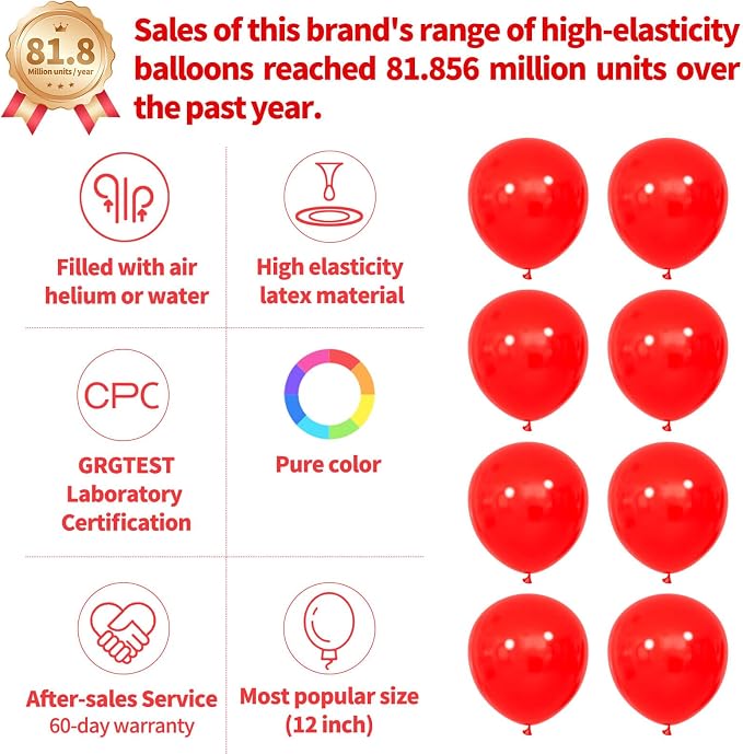 Red Balloon 110pcs - Image 2