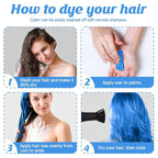 Blue Temporary Hair Color Wax Kit for teenagers,Crazy Hair Day Accessories, Gifts for Kids,Instant Hair Dye Color Wax for Party, Cosplay, Halloween, Christmas,Washable Crazy Hair Style