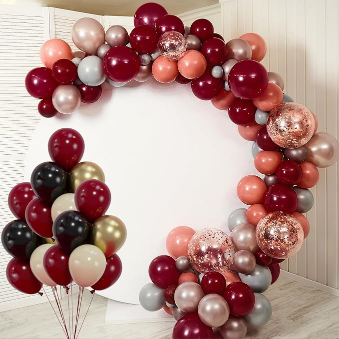 50pcs Burgundy Balloons, 12inch Matte Burgundy Red Balloons | Balloons - Image 6