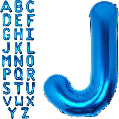 40 Inch Blue Letter J Balloon Big Foil Helium Letter Balloons A-Z | Giant Large by SULALABOO