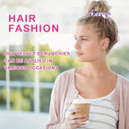 Whaline Neon Scrunchies Summer Velvet Hair Bobble Elastics Hair Bands Soft Hair Ties for Girls, Women (Neon color)