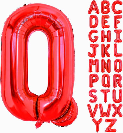 Red Letter Q Balloons, Q Balloon 40 Inch Q Balloons Letter by BBPOOL