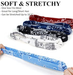 Huachi Bandana Headbands for Women Boho Twist Head Wraps, Elastic Hair Bandana Headband Summer Hair Accessories