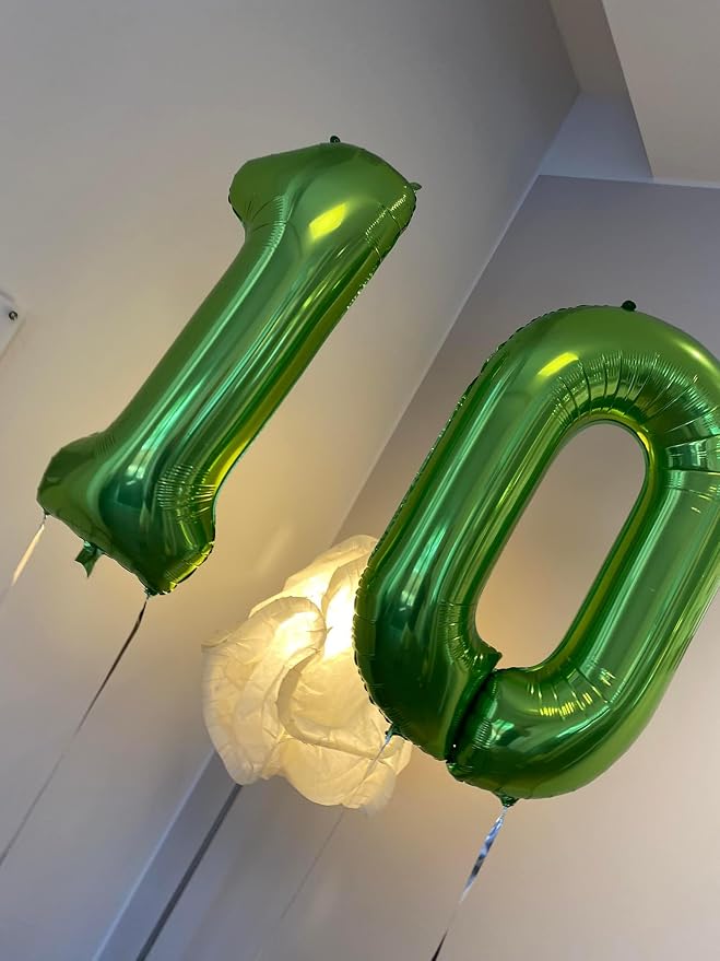 Green Number 0 Balloon 40 Inch, 0th Birthday Party Decorations Men Women | Foil - Image 3