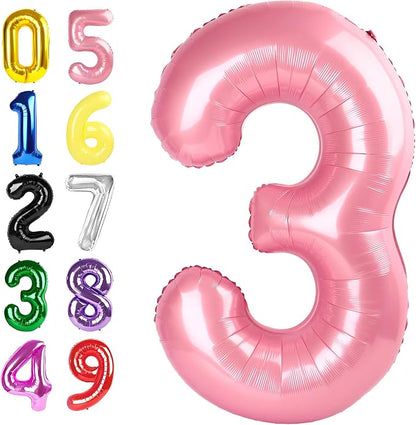 Number 2 Balloon 40 Inch Pearl Pink Balloon by Argthjy