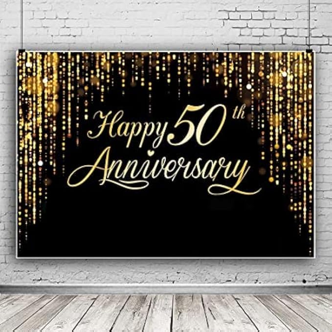 Anniversary Backdrop for Happy 50th Party by IIILUYOT