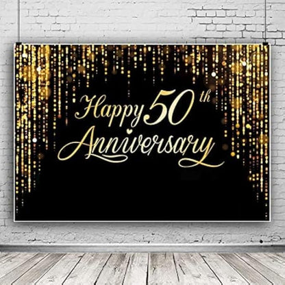 Anniversary Backdrop for Happy 50th Party by IIILUYOT