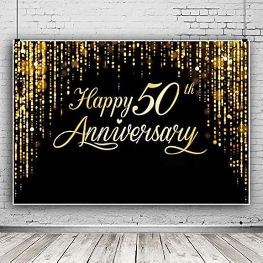 Anniversary Backdrop for Happy 50th Party by IIILUYOT