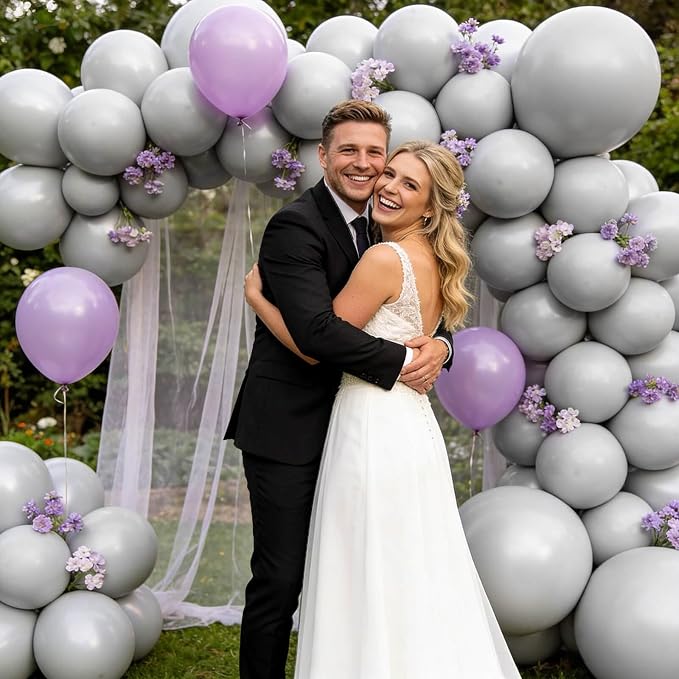 110pcs Grey Balloon 12 inch - Image 4