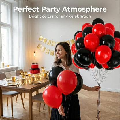 Red and Black Balloons, Thick & Durable, - Image 3