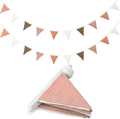 Oudain 2 Pcs Pennant Banner Flags Nursery Garland Triangle Bunting Flags by Oudain