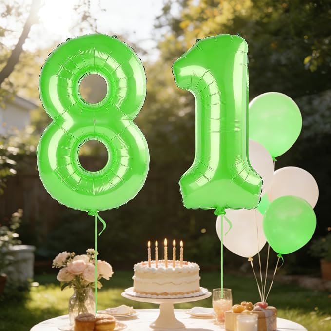40 Inch Number 81 Balloons for 81st Birthday Party Decorations, 0-100 Fruit - Image 3