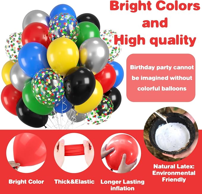 Red Yellow Blue Balloon, Themed Party Supplies - Image 7