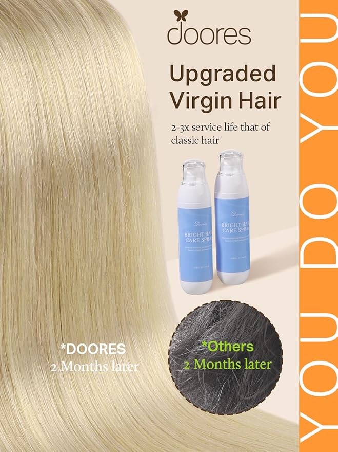 DOORES Tape in Balayage Light Ash Brown to Ash Blonde 20 Inch 40pcs 100g Human Hair Extensions Real Human Hair Straight Skin Weft