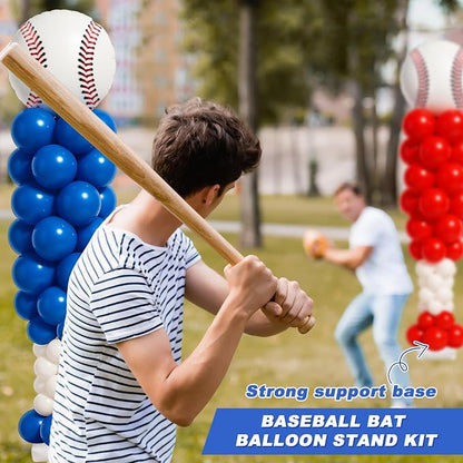 Gejoy 2 Sets Baseball Balloon Column Stand Kit - Image 6