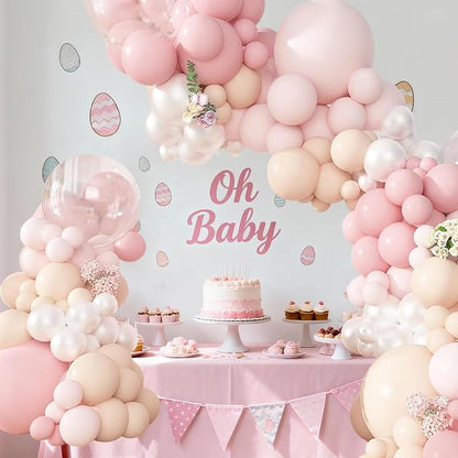 Vintage Pearl Pink Balloon Arch Kit 149 Pieces, Blush White Balloon Garland Set - Image 3