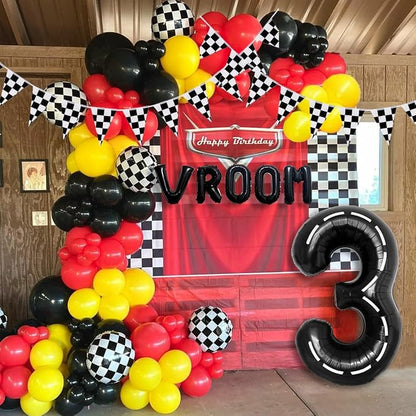 134pcs Balloons Race Car Party Supplies by Deapeick