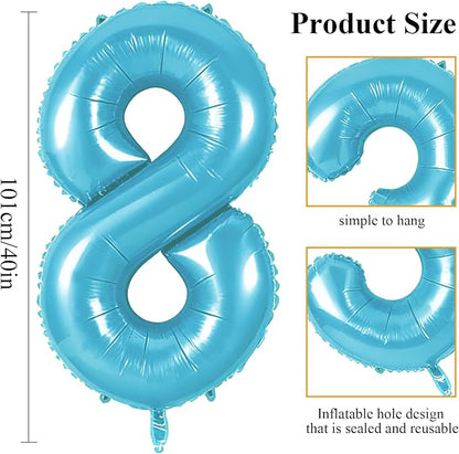Number 58 Balloons for 58th Birthday Party Decorations, 0-100 Large No.58 - Image 2