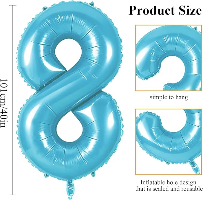 Number 18 Balloons for 18th Birthday Party Decorations, 0-100 Large No.18 - Image 2