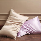 Beige Silk Pillow Cases with Zipper Made in USA, Real Silk Pillowcase for Acne Prone Skin Standard Size, 6A Grade Pure 22 Momme, 1 Pc 20"x26" (Standard, Beige)