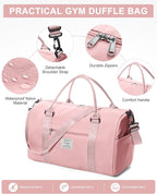 Gym Bag Womens,Travel Duffel Carry on Bag Sport Tote Bag Weekend Overnight Bag