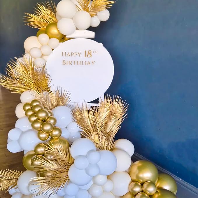 White and Gold Balloons Arch Kit, Engagements, Baby Shower Anniversary - Image 9
