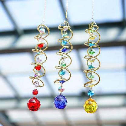 Crystal Gazing Ball Wind Spinner Suncatcher - Image 8