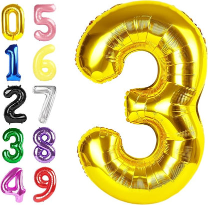 Number 2 Balloons 40 Inch Gold Balloon Birthday Decorations by Argthjy