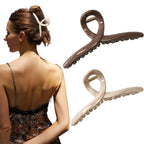 5 Inch Extra Large Claw Clips, 13 CM No Slip Glossy Jumbo Unbreakable XL Hair Clips for Thick Long Curly Hair, Big Hair Claw Clips, 2 Pack