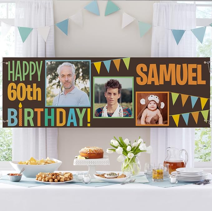 Let's Make Memories Personalized Happy Birthday Banner - Image 2